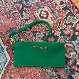 Steve Madden Green Card Holder with Gold detail